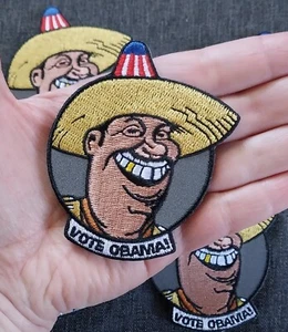 Lot 5 VOTE OBAMA! Lustige Humor Neuheit Moral Aufnäher ~ Neu aus altem Lagerbestand ~ Haken & Schleife - Bild 1 von 6