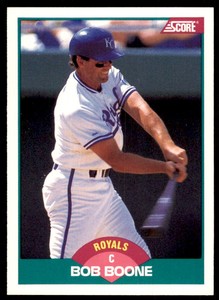 1989 Score Rookie & Traded Bob Boone Kansas City Royals #74T
