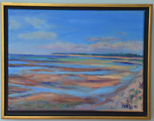 Beth Riso Original Fine Art Oil Painting - Low Tide at Linnell Landing Cape Cod