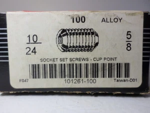 #10-24 Steckschlüssel Gewindestifte 5/8" lang schwarz Alu Cup Point 100 tlg. - Bild 1 von 4
