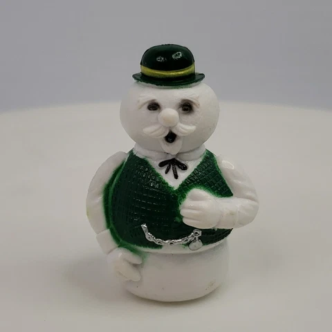 Rudolph Land of Misfit Toys SAM the SNOWMAN PVC Toy Mini Figure 2.25" Green Vest Cover