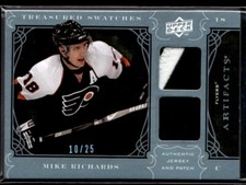 2009-10 UD Artifacts Treasured Swatches Blue PATCH Mike Richards 10/25 #TS-MR