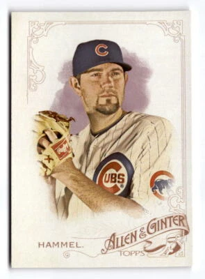 2015 Topps Allen & Ginter Jason Hammel espalda en blanco error raro 1/1? 77 Cubs Foto 1 de 2