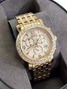 Citizen Swarovski Crystal Accent Rose Gold Tone Day Date Indicator FB1293-50A - Picture 1 of 9