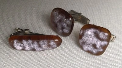 Colgante vintage ámbar pat 2853761 gemelos barra de lazo.   Foto 1 de 4