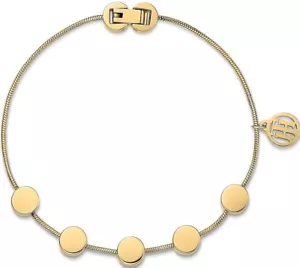 Tommy Hilfiger Damen Bettelarmband Gold Münze Schlangenkette Geschenk ORIGINAL UVP 75€ - Bild 1 von 6