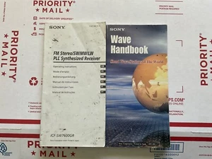 Sony ICF-7600GR owners manual and Sony wave handbook - Zdjęcie 1 z 2