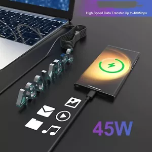 Super Fast Charging 45W USB C Wall for Samsung Galaxy S24 Ultra S23+ S21 Note20 - Picture 1 of 16