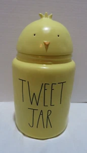 RAE DUNN "TWEET JAR" GELB KÜKEN KEKSDOSE GROSS 11" X 6" OSTERN/FRÜHLING - Bild 1 von 10