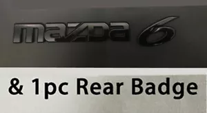 2Pcs Gloss Black For 2003-2015 Atenza Coupe MAZ-6 Rear Emblem Badge Nameplate - Picture 1 of 8