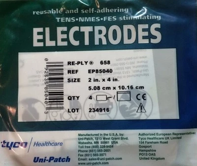 3 Pack Electrodes Pads for Tens Unit Self Adhering Electrodes Lot - Image 1 of 3