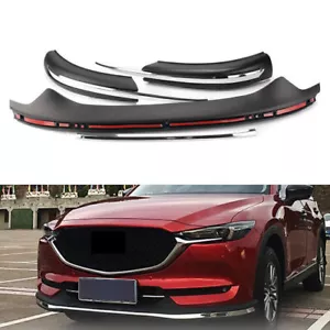 Front Bumper Lip Spoiler Bodykit For Mazda CX-5 CX-8 2017-2021 2020 2019 2018 - Picture 1 of 7