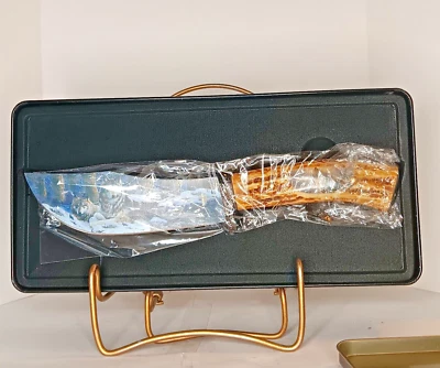 Cuchillo de hoja fija Wolves | Serie Wildlife Collector | Hoja de caza artesanal Foto 1 de 4