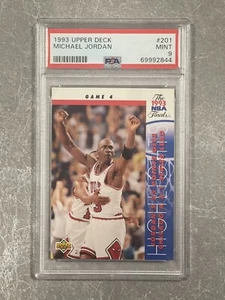 1993 UPPER DECK MICHAEL JORDAN #201 CHICAGO BULLS HOF PSA 9 MINT - Picture 1 of 2