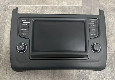 VW POLO 2016 TOUCH SCREEN DISPLAY UNIT CONTROL PANEL SAT NAV 6C0919603 A - Image 1 of 2
