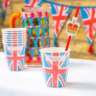 British Union Jack Paper Cups | Kings Coronation Partyware Royal Party x 8