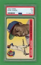 1955 Topps #47 Hank Aaron *** PSA FR 1.5 ** Milwaukee Braves * old baseball card
