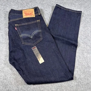 Levi's Jeans Mens 34x32 Blue 511 Slim Fit Dark Wash Denim Red Tab Straight Leg - Picture 1 of 9