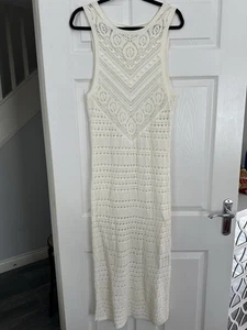 Ladies INC Crochet Sleeveless Maxi Dress small side split design USA Size XL - Picture 1 of 11
