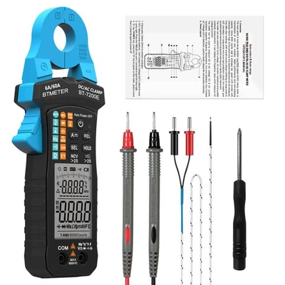 TRMS Zangenmultimeter AC DC Stromzange 60A 600V NCV Digital Amperemeter CAT III - Bild 1 von 4