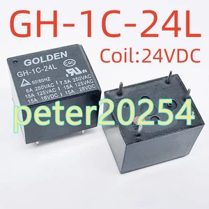 5 Stück neue GH-1C-24L Spule: 24 V 5-poliges Relais (weiße Zeichen) #TT - Bild 1 von 1