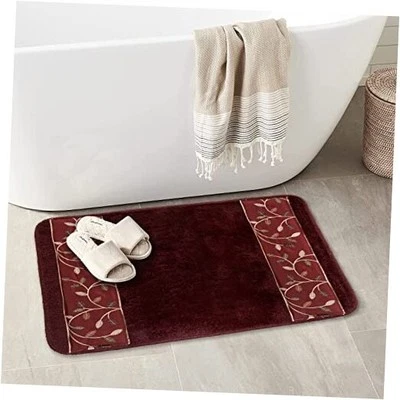  Colección Aubury, Alfombra de Baño, Borgoña  Foto 1 de 4