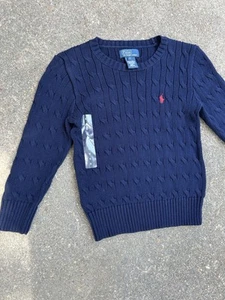 Polo Ralph Lauren Cable Knit Sweater Pullover Kids Size 5 - Picture 1 of 4