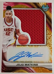 Camiseta Jumbo Bowman U Best Juju Watkins 2024-25 DORADA AUTOMÁTICA/50 USADA EN JUEGOS - Imagen 1 de 2