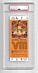 1974 SUPER BOWL VIII FULL TICKET PSA 6 DOLPHINS VS VIKINGS HOF LARRY CSONKA MVP - Picture 1 of 6