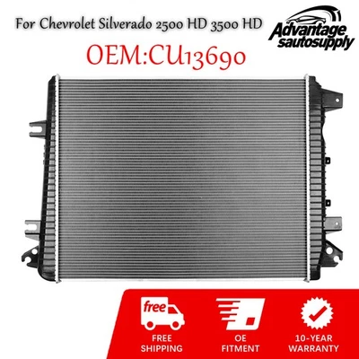 Radiator For 2017-2019 GMC Sierra Chevrolet Silverado 2500 HD 3500 HD 6.6L V8 Foto 1 de 4