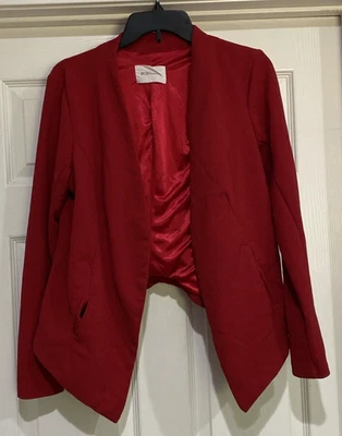Blazer BCBG Generation Rojo Talla 10 Etiquetas Falta Belleza Nunca Usado Envío Gratis Foto 1 de 4