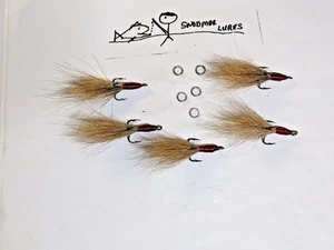 5 ganchos agudos vestidos talla 4 pesca cola de cubo pelo partido - Imagen 1 de 6