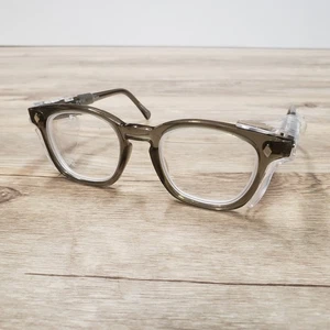 Pentax Z87 F9800 Safety Glasses Smoke Gray 145mm Side Shields Work Eyewear PPE - Picture 1 of 9