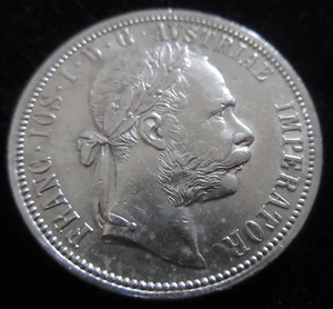 MDS ÖSTERREICH KAISERREICH HABSBURG 1 FLORIN 1885 "FRANZ JOSEPH I." SILBER #B - Picture 1 of 2