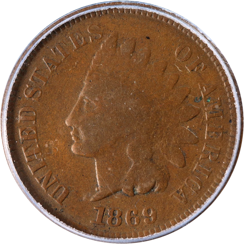 1869 Indian Cent ICG VG8 Great Eye Appeal Nice Strike - Image 1 of 4