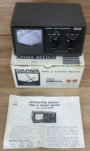 Daiwa NS-660PA SWR & Power Meter, 30-3000 Watt Range Cross Neadle Needs Repair - Zdjęcie 1 z 7