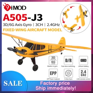 Fixed Wing Aircraft A505 J3 RC Plane EPP 3D 6G 3CH 2.4GHz for Beginner Kids Gift - Picture 1 of 14