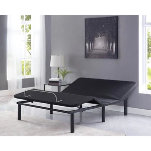 Serenity 15" Height Adjustable Bed Base by Naomi Home Black Twin XL - Picture 1 of 11