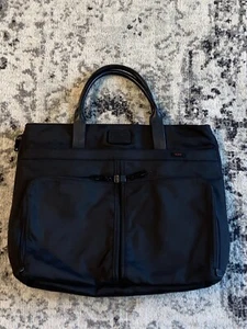 TUMI Alpha Bravo Companion Nylon Expandable Tote Laptop Bag Luggage Travel Black - Picture 1 of 8
