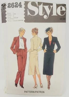 Style 2624 Misses Jacket Skirt Pants sewing pattern sz 10 Vintage 70's - Image 1 of 3