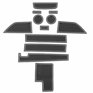 For 2015-2021 Ford Mustang White Anti-Slip Door Groove Mat Gate Slot Car Mats - Picture 1 of 8