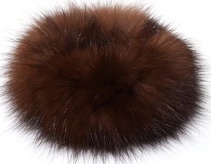 Pelz Haargummi Zobel Armband Fell Scrunchie Haar Schmuck Frisur Schoko Dk.Braun - Bild 1 von 5