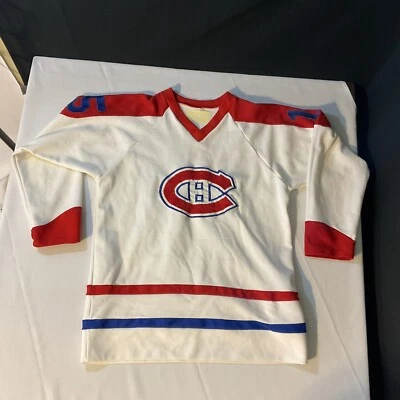Camiseta De Colección Montreal Canadians Talla Mediana Blanca NHL Hockey Canadá Hombres Foto 1 de 4