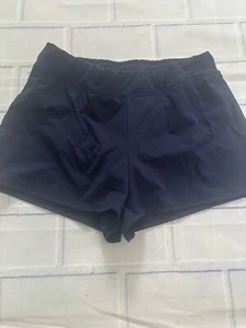 Pantalones cortos de natación Lands’ End para mujer talla 6 azul marino forrados elásticos playa piscina - Imagen 1 de 9