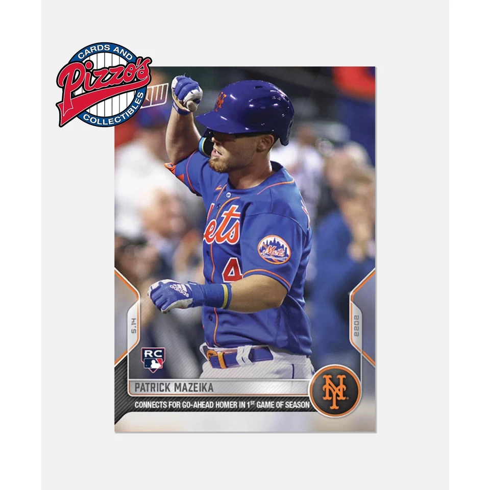 Patrick Mazeika RC 2022 MLB TOPPS NOW Card 179 1st Home Run Of Season In Hand - Image 1 of 1