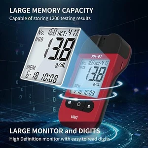 Medidor de prueba de hemoglobina URIT 50 tiras reactivas de hemoglobina prueba casera hjkl - Imagen 1 de 6