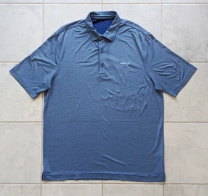 Bobby Jones Herren Large X-H20 Golf Poloshirt blau gestreift Desert Mountain Logo - Bild 1 von 4