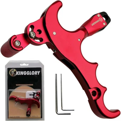 4-Finger Compound Recurve bow Release Adjustable Can Rotate 360° Thumb Release - Image 1 of 4