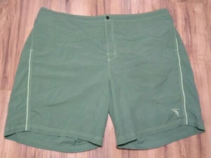 Caribbean Roundtree & Yorke Size 1X Big Green New Men's Swim Trunks Board Shorts - Picture 1 of 11