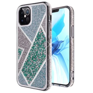 Rhombus Bling Glitter Diamond Case Cover for iPhone 12 Pro Max 6.7" GREEN - Picture 1 of 2